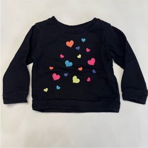 The Children's Place Black and Red Heart Sweatshirt